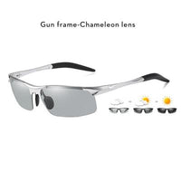 2024 Aluminum Rimless Photochromic Sunglasses, Sunlight Adapting sunglasses