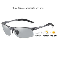 2024 Aluminum Rimless Photochromic Sunglasses, Sunlight Adapting sunglasses