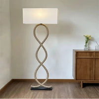 Nordic style Lamp, Nordic Retro Wabi Sabi Hemp Rope Fabric Shade Led Floor Lamp Living Room Home Decor Nordic Light