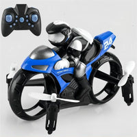 Remote Control Motorcycle Airplane Land and Air Tumbling Dual-purpose Stunt Drift Charging Drone, Stunt flying motorcycle