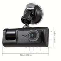 2 & 3 Dash Cam W/ IR Night Vision Loop Recording & 2" IPS Screen 1080P, Multi functional Dash cam Infared night vision, Parking lot monitoring dash cam