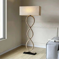 Nordic style Lamp, Nordic Retro Wabi Sabi Hemp Rope Fabric Shade Led Floor Lamp Living Room Home Decor Nordic Light