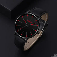 3pcs Set Fashion Mens Watches Luxury Casual Leather Quartz Wristwatch, Men Business Sports Wrist Watch Bracelet Necklace Set