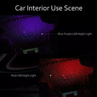 Car Ceiling LED Starry Sky Night Light USB Powered Galaxy Star Projector