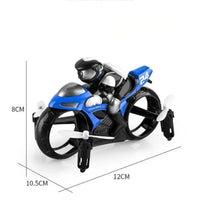 Remote Control Motorcycle Airplane Land and Air Tumbling Dual-purpose Stunt Drift Charging Drone, Stunt flying motorcycle