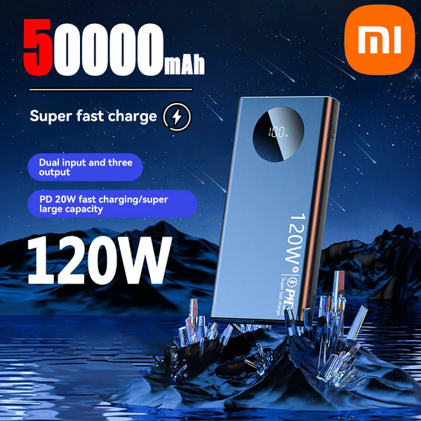 Newest fast 120W Super Fast Charging  bank, Portable Thin and Light Power Bank Cell Phone charger ,  External Battery
