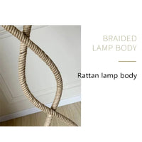 Nordic style Lamp, Nordic Retro Wabi Sabi Hemp Rope Fabric Shade Led Floor Lamp Living Room Home Decor Nordic Light