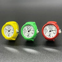 Trendy Finger Watch Rings, Tiny watch for finger, Mini watch Rings, clock rings, watch rings