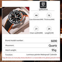 QINGXIYA Brand New Fashion Quartz Watch Men Sports Silicone Strap Waterproof Luminous Calendar Mens Watches Relogio Masculino