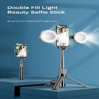 2024 New 6-in-1 Bluetooth Self Timer Selfie Stick, Most modern and effective Selfie stick with ring light duals