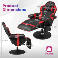 New Gaming Recliner massager , Adjustable Massage Gaming Chair with Cup Holder Footrest Ergonomic Single Sofa Living Room Home Theater
