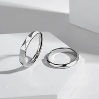 Adjustable Light Sculpte projection Reflective Couple Sterling Silver 925 Ring Valentine's Day Wedding Anniversary Fashion Gift.