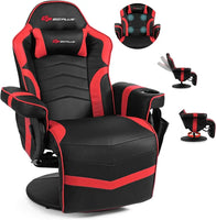 New Gaming Recliner massager , Adjustable Massage Gaming Chair with Cup Holder Footrest Ergonomic Single Sofa Living Room Home Theater