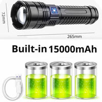 High Powered Flashlights, Rechargeable Zoom Tactical Torch Flashlight, High Power Emergency Searchlight, Tactical High powered light