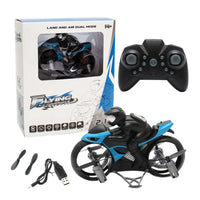 Remote Control Motorcycle Airplane Land and Air Tumbling Dual-purpose Stunt Drift Charging Drone, Stunt flying motorcycle