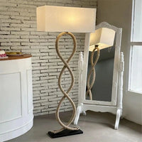Nordic style Lamp, Nordic Retro Wabi Sabi Hemp Rope Fabric Shade Led Floor Lamp Living Room Home Decor Nordic Light