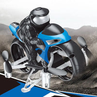 Remote Control Motorcycle Airplane Land and Air Tumbling Dual-purpose Stunt Drift Charging Drone, Stunt flying motorcycle