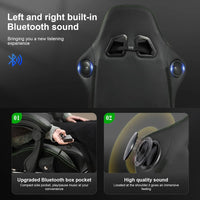 Racing style GTPLAYER Chair Computer Gaming Chair (Leather, Green) , Gaming office chair Leather with speakers