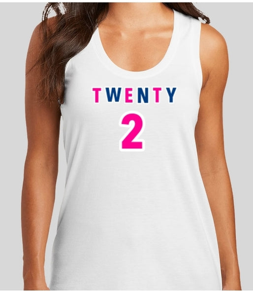 Womens Twenty Two Brand Tank Top, Multi colored womens 22 Tank Top