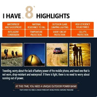 Solar Wireless Power Bank Portable 80000mAh Charger 4USB External Battery Flashlight for Xiaomi IPhone Samsung