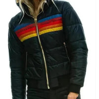 Women's Casual Hooded Printed Short Jacket, spring or fall Trendy Multi colored womens Jacket