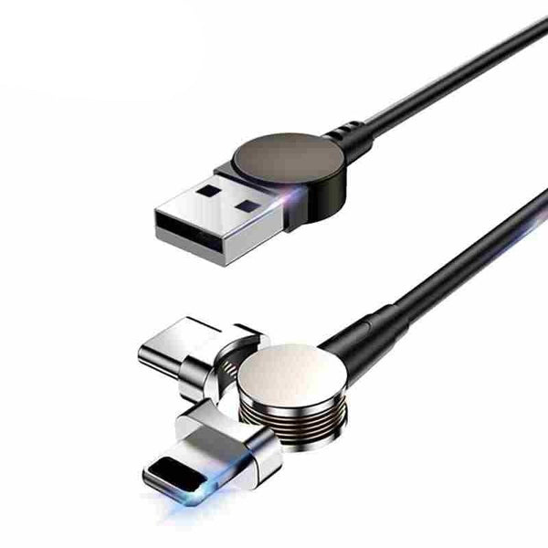 2nd Generation 180° Rotating Magnetic Cable dual phone charger
