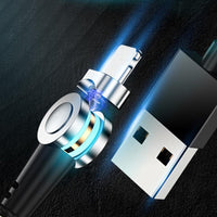 2nd Generation 180° Rotating Magnetic Cable dual phone charger