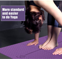 Non Slip Fitness Yoga Mat with Position Lines, Pro yoga mat