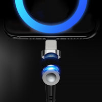 2nd Generation 180° Rotating Magnetic Cable dual phone charger