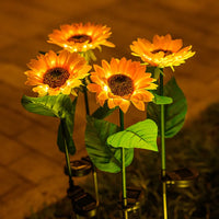 Sunflowers Solar Lawn Light, Beautiful Solar Sunflowers For Outside Patios, Decks, Gardens
