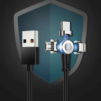 2nd Generation 180° Rotating Magnetic Cable dual phone charger