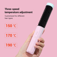 Wireless Hair Straightener, safe styling hair straightener