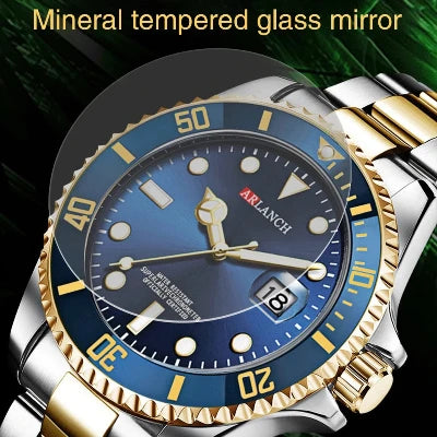 ARLANCH Hot Sell Men Quatrz Watch Sport Mens Watches Top Brand Luxury Waterproof Full Steel Quartz Clock Men Relogio Masculino