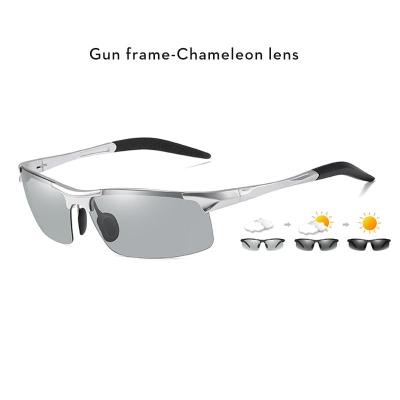 2024 Aluminum Rimless Photochromic Sunglasses, Sunlight Adapting sunglasses