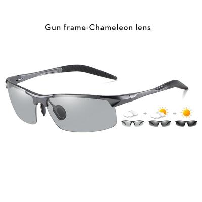 2024 Aluminum Rimless Photochromic Sunglasses, Sunlight Adapting sunglasses