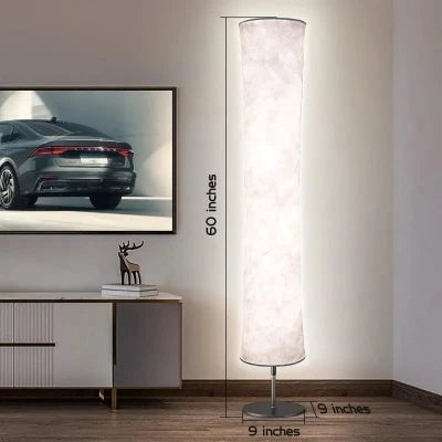 Modern Floor Lamp, RGB Color Changing Led Smart Lamp Alexa APP Control with DIY Mode, Music Sync and White Fabric Shade