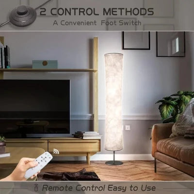 Modern Floor Lamp, RGB Color Changing Led Smart Lamp Alexa APP Control with DIY Mode, Music Sync and White Fabric Shade