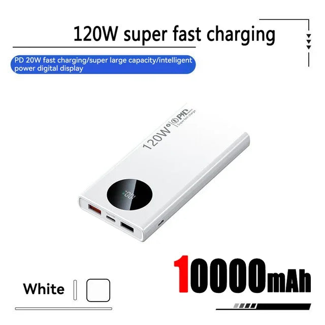 120W Super Fast Charging 50000mAh Thin and Light Power Bank, Portable Cell Phone charger,  Cell phone charger
