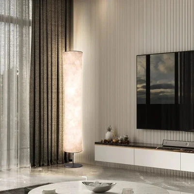 Modern Floor Lamp, RGB Color Changing Led Smart Lamp Alexa APP Control with DIY Mode, Music Sync and White Fabric Shade