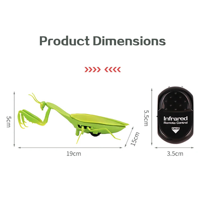 Infrared  Remote Control Realistic Praying Mantis Insect,  Scary Trick Toy Simulation Praying mantis Animal Funny Prank Kids For Children Toy Gift