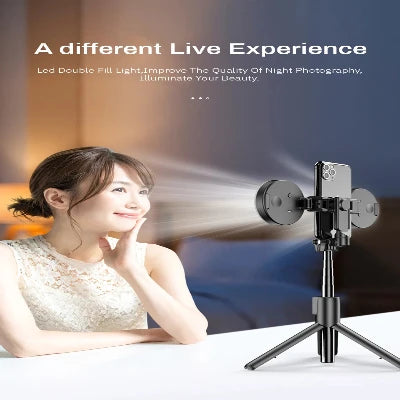 2024 New 6-in-1 Bluetooth Self Timer Selfie Stick, Most modern and effective Selfie stick with ring light duals