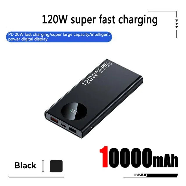 120W Super Fast Charging 50000mAh Thin and Light Power Bank, Portable Cell Phone charger,  Cell phone charger