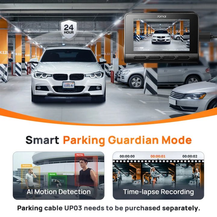 The New Global 70mai Dash Cam A810 Ultra HD 4K Built-in GPS ADAS Auto Record 150FOV Motion Detection 70mai A810 Car DVR Support Rear Cam