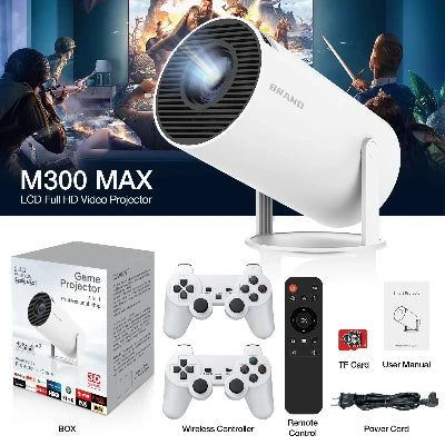 New 300 MAX 2.0 Retro video game consoles Video Game Consoles mini Portable Intelligent Projector 720p Home Projector