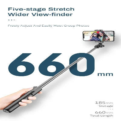 2024 New 6-in-1 Bluetooth Self Timer Selfie Stick, Most modern and effective Selfie stick with ring light duals