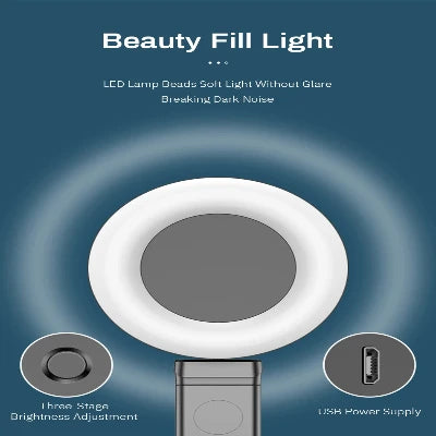 2024 New 6-in-1 Bluetooth Self Timer Selfie Stick, Most modern and effective Selfie stick with ring light duals