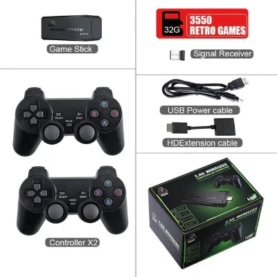 Video Game Console, Wireless portable game console, Instant fast gaming console, wireless controller video gaming console