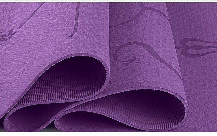 Non Slip Fitness Yoga Mat with Position Lines, Pro yoga mat