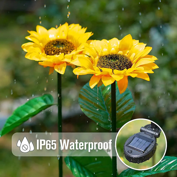 Sunflowers Solar Lawn Light, Beautiful Solar Sunflowers For Outside Patios, Decks, Gardens, Light up any Space with Sunflowers